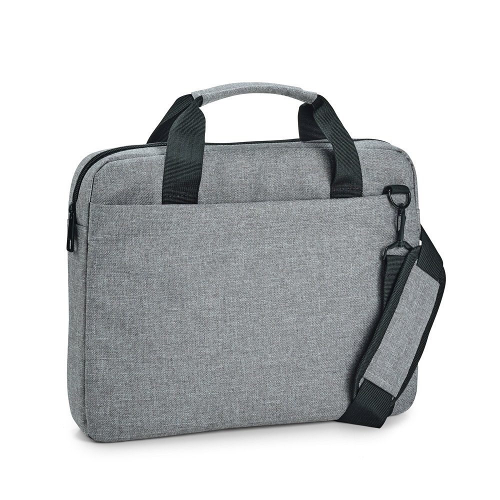 Sacoche publicitaire pour ordinateur 14" 600D Gris clair